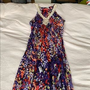 Elle beachy colorful spotted maxi dress